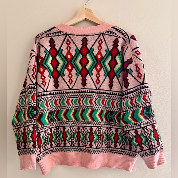 Colorful Geometric Patterned Sweater - Picture 2 of 6